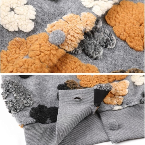 Floral Patterned Gray Jacket - Picture 2 of 3